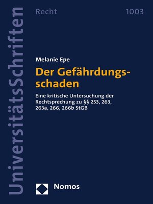 cover image of Der Gefährdungsschaden